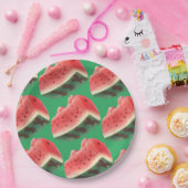 Saftiges Wassermelonenmuster: Sommerliches Frucht- Pappteller (Party)