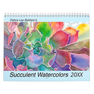 Saftiges Watercolors-Debra-Lee 2019 Baldwin Kalender