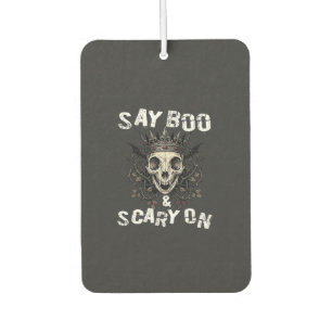 Sag Boo Gruseliger Totenkopf-Kronen-Fledermaus-Flü Autolufterfrischer