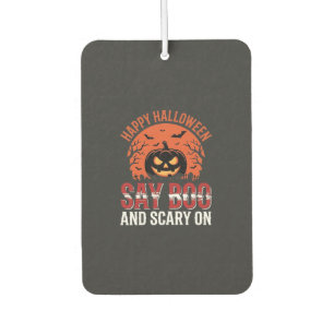 Sag Boo Halloween-Kürbisdesign_1 Autolufterfrischer