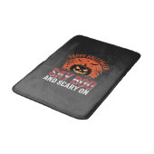 Sag Boo Halloween-Kürbisdesign_1 Badematte (Schrägansicht)