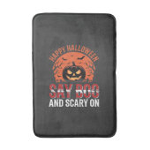 Sag Boo Halloween-Kürbisdesign_1 Badematte (Vorderseite Vertikal)