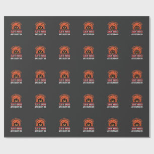 Sag Boo Halloween-Kürbisdesign_1 Geschenkpapier