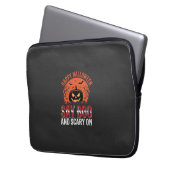 Sag Boo Halloween-Kürbisdesign_1 Laptopschutzhülle (Vorderseite Links)