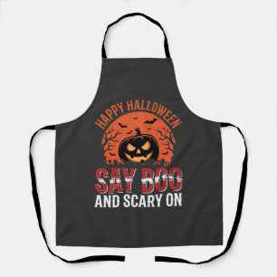 Sag Boo Halloween-Kürbisdesign_1 Schürze