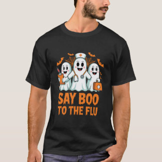 Sag Buh zu der Grippe Halloween Krankenschwester G T-Shirt