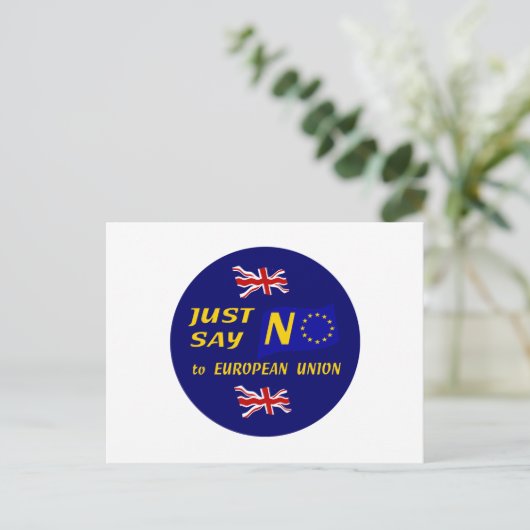 Sag einfach Nein Postkarte (Stehend Vorderseite)