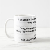 "SAG EINFACH NEIN!" UND GEH WEG! KAFFEETASSE (Links)