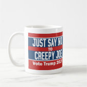 Sag einfach Nein zu Creepy Joe Pro Donald Trump 20 Kaffeetasse (Links)