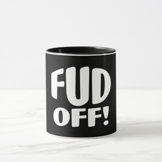 Sag einfach Nein zu Crypto Fud - FLICKEN SIE AB! Tasse (Zentrum)