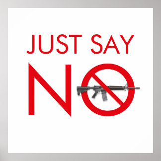Sag einfach nein zu den Waffen des Angriffs - Kont Poster