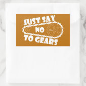 Sag einfach nein zu Gears Rechteckiger Aufkleber (Tasche)