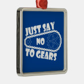 Sag einfach nein zu Gears Silbernes Ornament (Rechts)