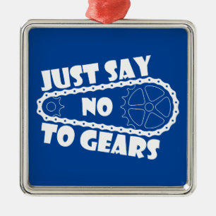 Sag einfach nein zu Gears Silbernes Ornament