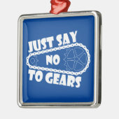 Sag einfach nein zu Gears Silbernes Ornament (Links)