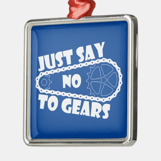 Sag einfach nein zu Gears Silbernes Ornament (Links)
