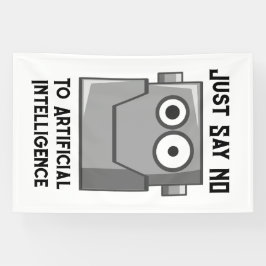 Sag einfach Nein zu Künstlicher Intelligenz Postka Banner