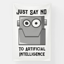 Sag einfach Nein zu Künstlicher Intelligenz Postka Banner