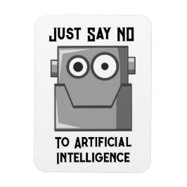 Sag einfach Nein zu Künstlicher Intelligenz Postka Magnet