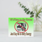 Sag einfach Nein zur "Dirty Energy Postcard" Postkarte (Stehend Vorderseite)