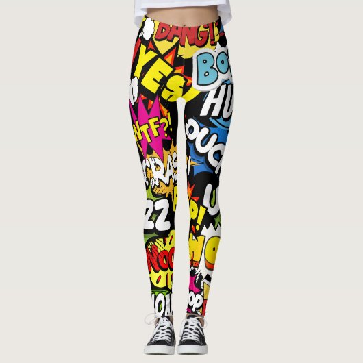 Sag es cool Spaß Leggings (Vorderseite)