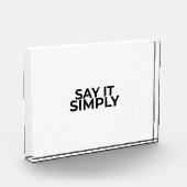 Sag es einfach minimalistisches modernes Schreibti Fotoblock (Links)