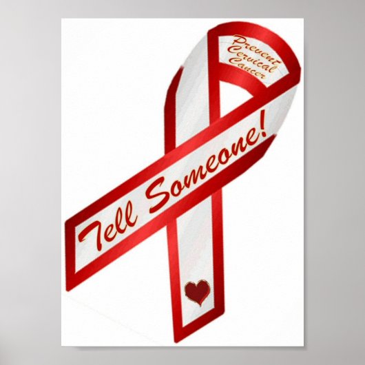 Sag es jemandem! Zervikalkander verhindern Poster (Vorne)