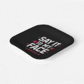 Sag es meinem Gesicht Kamala Harris Präsident 2024 Pappteller (Gewinkelt)