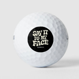 Sag Es Mir Ins Gesicht Kamala Harris 2024 Debatte Golfball