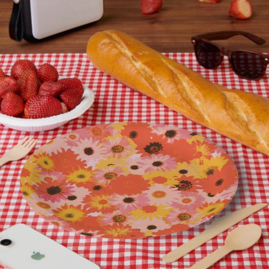"Sag es mit Blumen" Pappteller (Picknick)