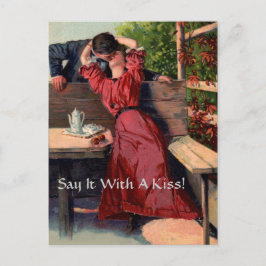 Sag es mit einem Kuss! -Postkarte Postkarte
