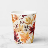 Sag es mit Herbstblättern 3 - Papiertasse Pappbecher (Links)