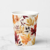 Sag es mit Herbstblättern 3 - Papiertasse Pappbecher (Rechts)