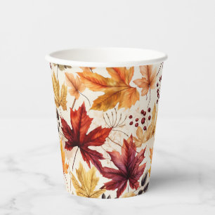 Sag es mit Herbstblättern 3 - Papiertasse Pappbecher