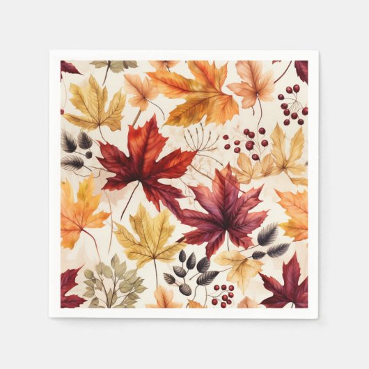 Sag es mit Herbstblättern 3 - Serviette (Vorderseite)