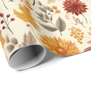 Sag es mit Herbstblättern - Geschenkpapier