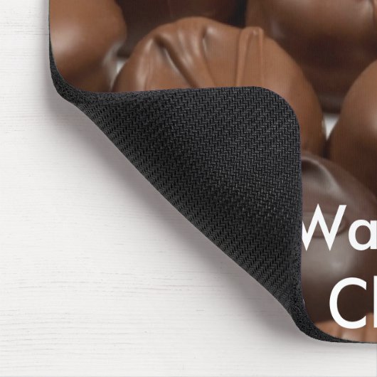 Sag es mit Schokolade! Mousepad (Ecke)