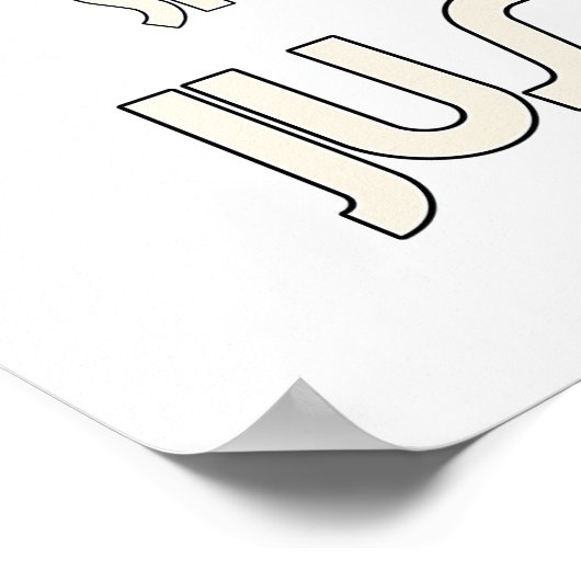 Sag es schweigend, sei einfach ruhig poster (Ecke)