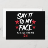 Sag es zu meinem Gesicht Kamala Harris Einladung (Vorne/Hinten)