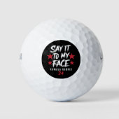 Sag es zu meinem Gesicht Kamala Harris Golfball (Vorderseite)