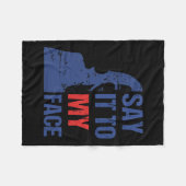 Sag es zu meiner Rede vor Kamala Harris Fleecedecke (Vorderseite (Horizontal))