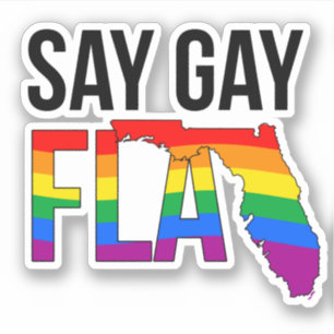 SAG GAY FLA AUFKLEBER