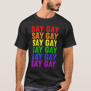 Sag Gay Regenbogen Retro Sag Trans Stolz LGBTQ Gay T-Shirt