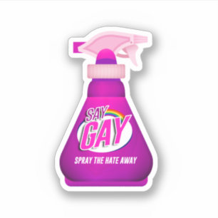 Sag Gay Spray Aufkleber