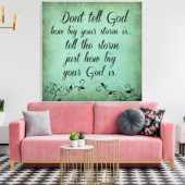 Sag Gott nicht, wie groß dein Sturm zitiert Leinwanddruck (Insitu (Wohnzimmer))