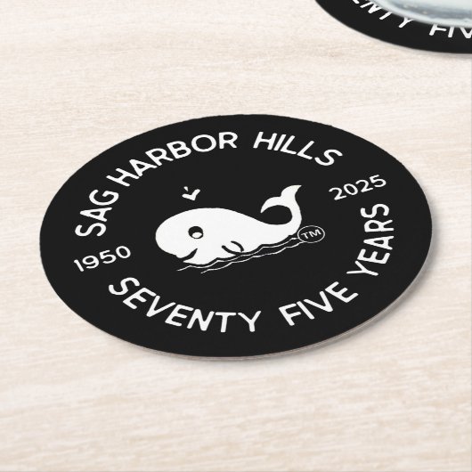 SAG HARBOR HILLS BEVERAGE COASTER RUNDER PAPPUNTERSETZER (Angewinkelt)