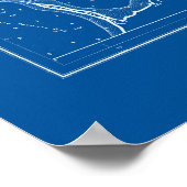 Sag Harbour, New York Nautical Chart Poster (Ecke)