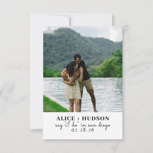 Sag, ich mache einfache Hochzeit Save The Date (Vorderseite)