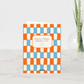 Sag Ja Aqua + Orange Doodle Antrag Karte (Rückseite)