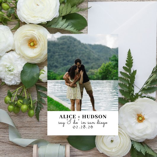 Sag Ja Einfache Hochzeit Save The Date